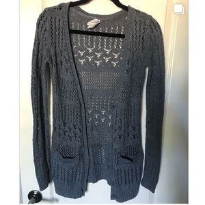 Aeropostale grey knit cardigan